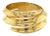 H. Stern 18k Yellow Gold Triple Row Knife Edge Band Ring - Size 6 For Sale