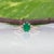 2020s Colombian Emerald Ring With Earth-Mined Diamond Accents: Solid 14k Gold, 6x5mm, Size 6.75 For Sale - Image 5 of 9