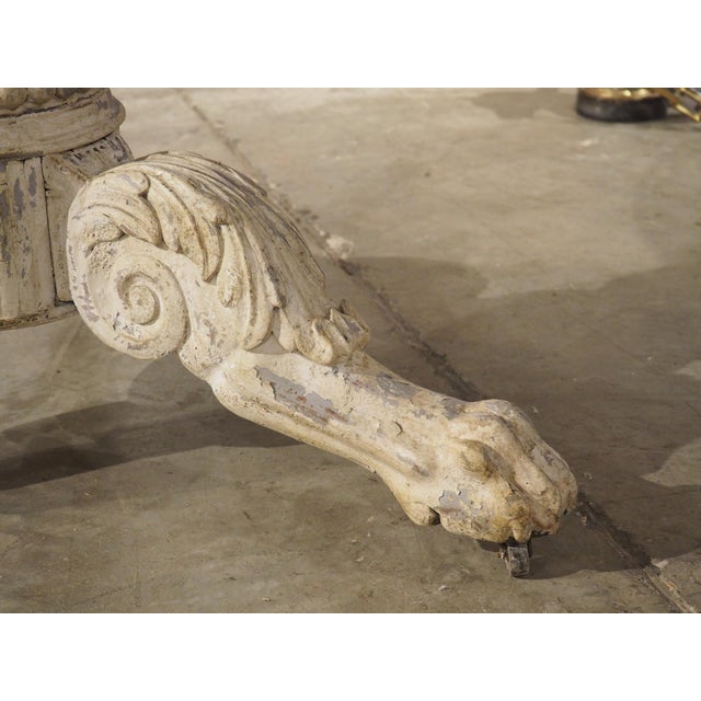 Early 19th Century Painted French Gueridon Center Table With Saint-Anne Marble For Sale - Image 15 of 18
