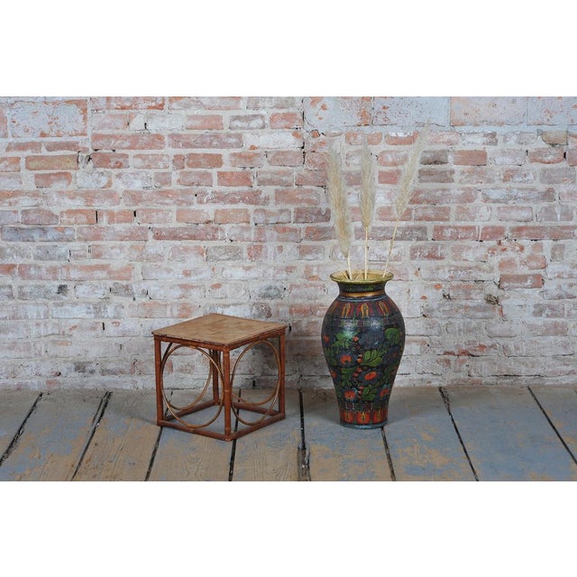 Art Deco Ceramic Vase with Folk Motifs, Czech, 1920s For Sale - Image 9 of 10