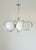 Mid-Century Modern Vintage Chrome Opaline Glass Globe Chandelier, 1970s For Sale - Image 3 of 9