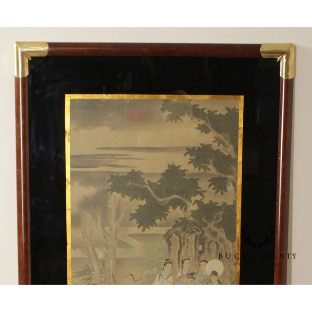 Mid 20th Century Framed Asian Figural Print After “Refusing The Seat” For Sale - Image 9 of 16