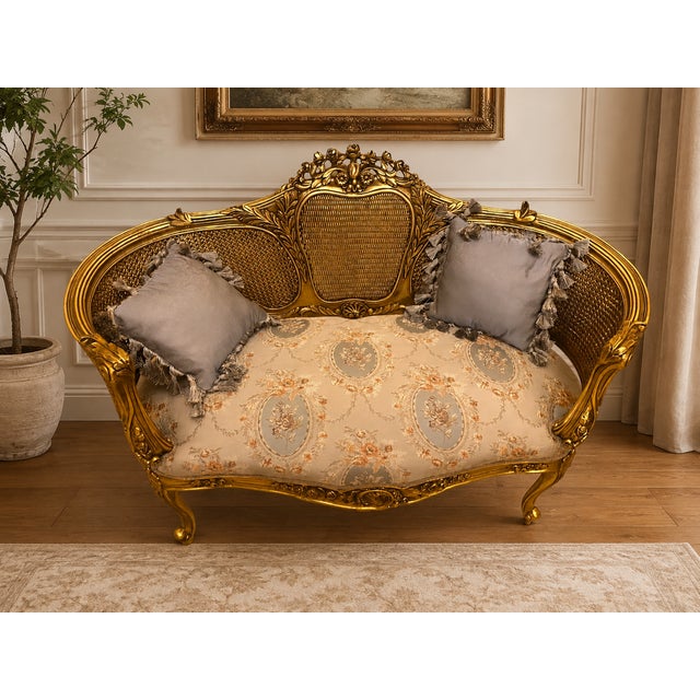 Bring timeless French elegance into your home with this exquisite Louis XV–style bench, featuring a beautifully sculpted...