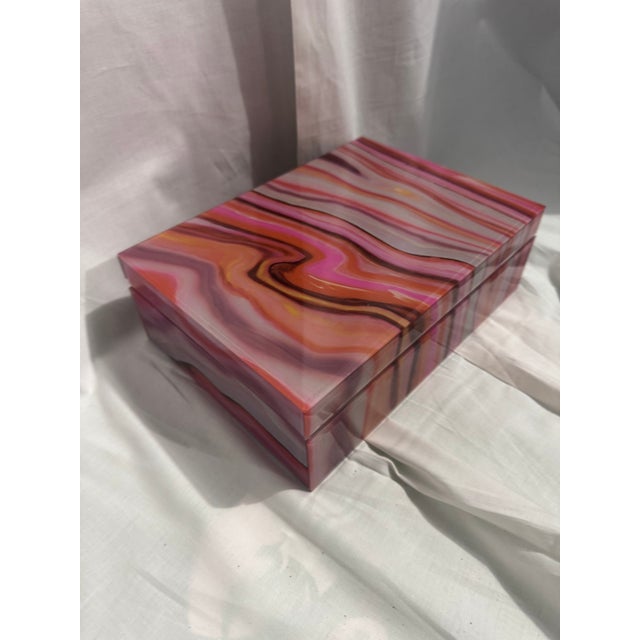 Tizo Large Marble Red Box For Sale - Image 4 of 5