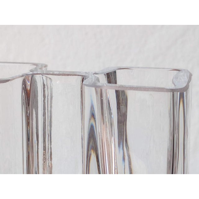 Sculptural Crystal Glass Vases by Josef Riedl for Riedl Glass, Austria, 1970s, Set of 2 For Sale - Image 6 of 15