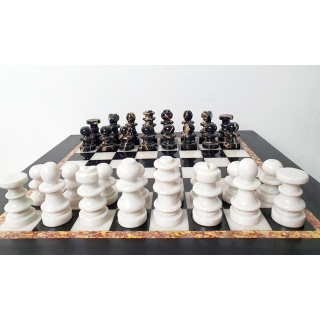 1980s Mid-Century Modern Italian Marble Chess Board, 1980s For Sale - Image 5 of 11