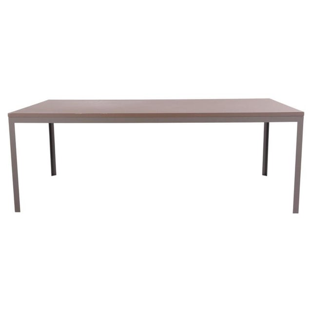 Brown Danish Dining Table with Steel Legs and Grey Linoleum, 2010 For Sale - Image 8 of 8