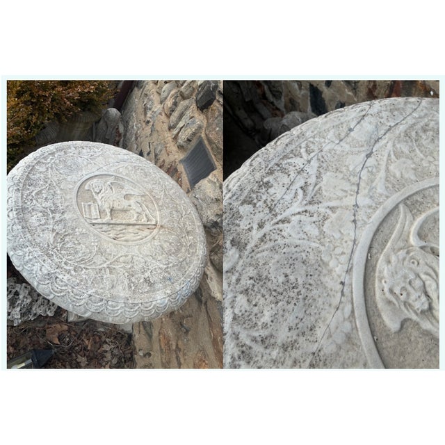 1960s Carved Marble Lion/Griffin Table For Sale - Image 15 of 15
