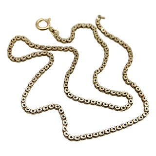 Mid 19th Century 10k Gold Early Victorian Star Link Chain 16.5” For Sale