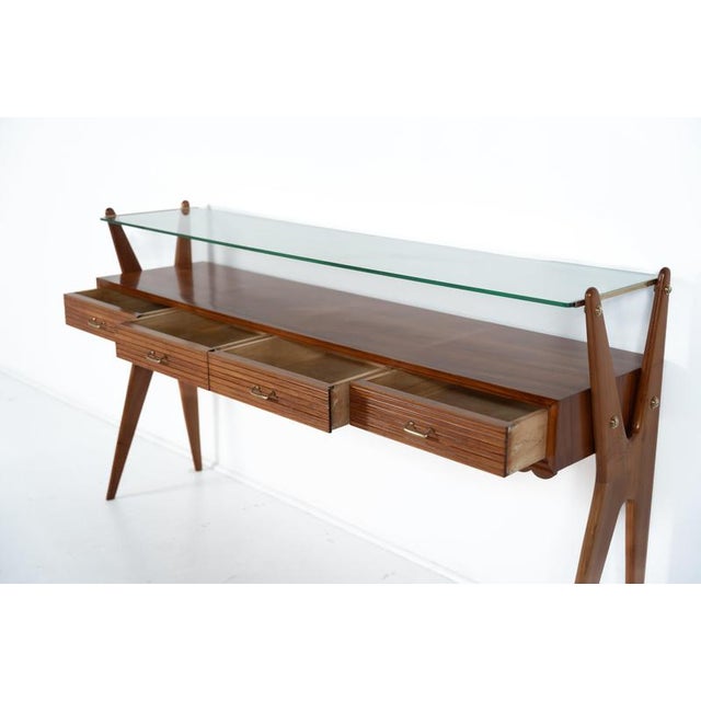 Mid-Century Modern Wood Console Table, Italy, 1950 For Sale - Image 11 of 18
