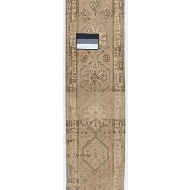 Tan Vintage Turkish Oushak Rug Runner 2'6 X 9'3 For Sale - Image 8 of 8