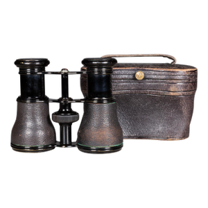 19th C. Leather LeMaire Fabt Paris Binoculars and Case c.1890