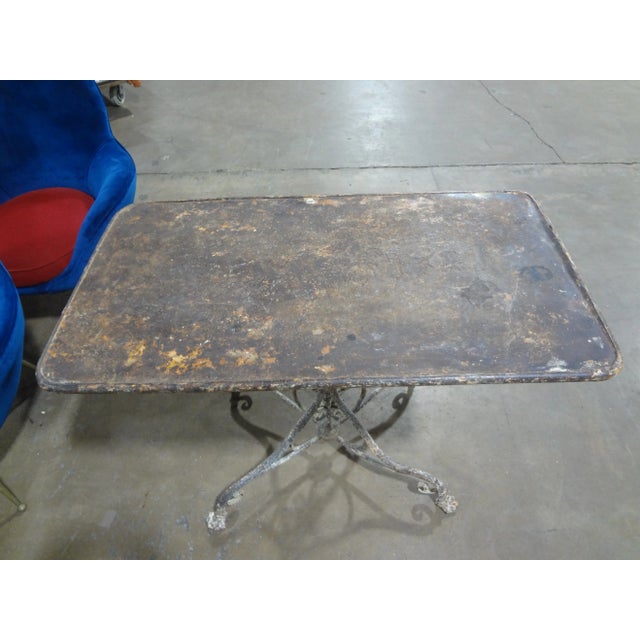 19th Century French Iron Garden Table by Arras For Sale - Image 4 of 10