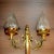 1920s Antique French Regency Brass/ Bronze Hand Held Torch Wall Sconce With Flame Shades For Sale - Image 5 of 18