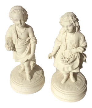 19th Century Parian Ware Figures - A Pair