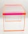 Fluorescent Pink & Clear Lucite Bench by Amparo Calderon Tapia For Sale - Image 4 of 13