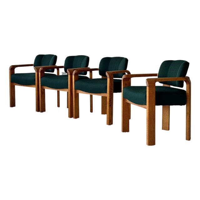 1980s Brutalist Sculpted Dining Chairs by Lou Hodges for Generation 80 - Set of 4 For Sale