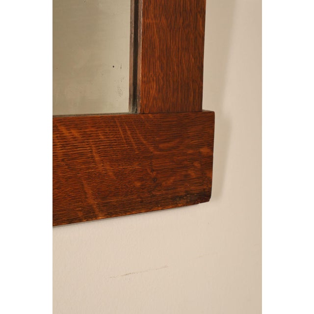 L. & J.G. Stickley Arts And Crafts Oak Wall Mirror For Sale - Image 11 of 18