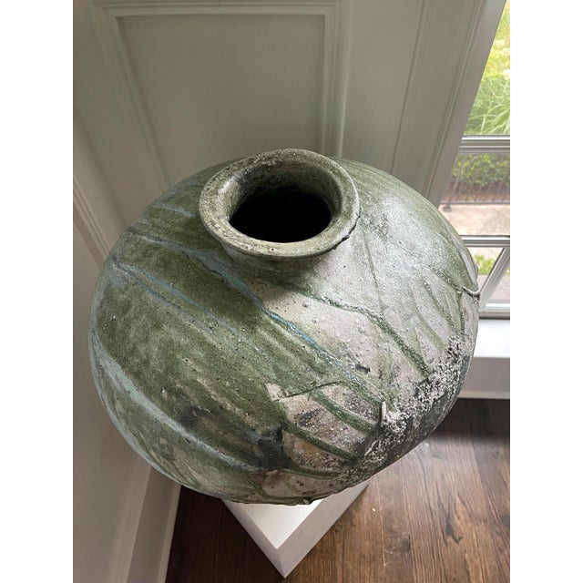 A massive and magnificent ceramic Tsubo jar by Japanese potter Yui Tsujimura (1975-). Inspired by the techniques and...