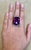 Huge 40Ct Checker Board Cushion Cut Natural Amethyst Cocktail Ring 14KYG, 15.8gm For Sale - Image 14 of 18