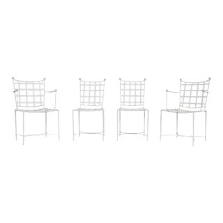 Set of Four Mario Papperzini for Salterini Garden Dining Chairs For Sale