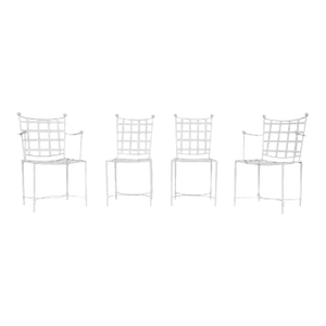 Set of Four Mario Papperzini for Salterini Garden Dining Chairs, Attributed