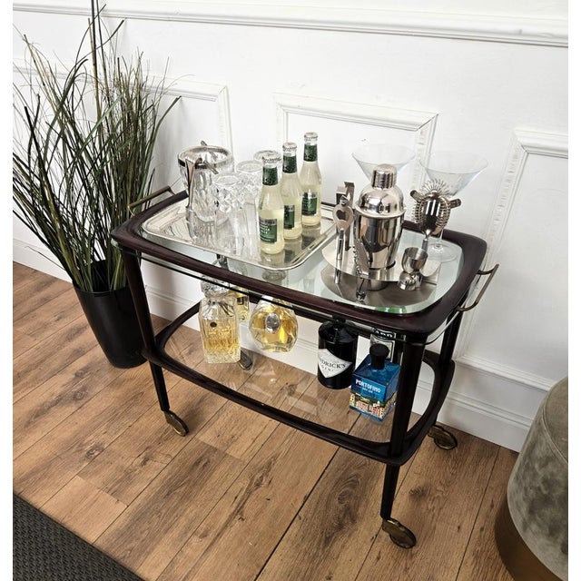 Paolo Buffa Vintage Art Deco Italian Dry Bar Cabinet by Paolo Buffa, 1950s For Sale - Image 4 of 10