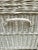 White Vintage White Wicker Blanket Chest Coffee Table With Glass Top For Sale - Image 8 of 12