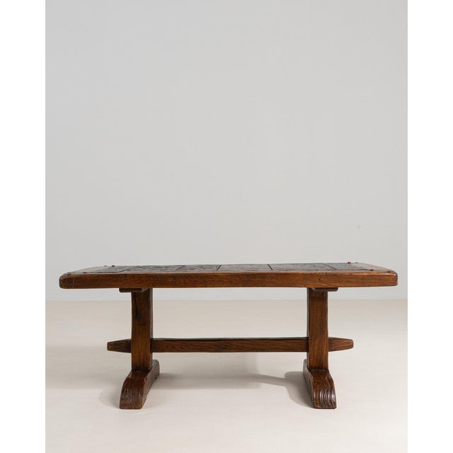 19th Century France Brown Wood Coffee Table For Sale - Image 4 of 11
