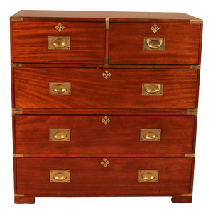 19th Century Naval Chest of Drawers in Light Mahogany