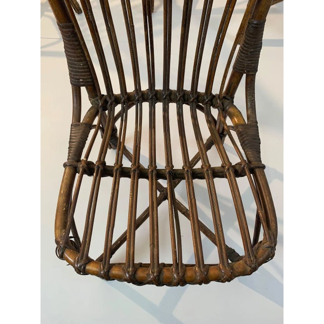 1960s Mid-Century Bamboo Dining Table & Chairs Set, Set of 5 For Sale - Image 5 of 7