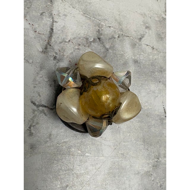 Eclectic Vintage Upcycled Crystal Jeweled Magnets, Set of Five For Sale - Image 4 of 10