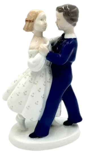 Porcelain Dancing Couple Figurine from Bing & Grondahl, Denmark, 1980s