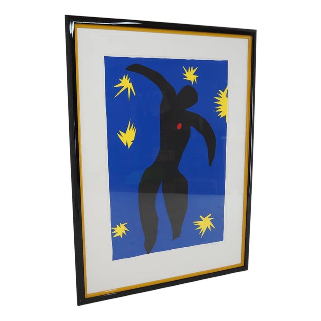 Vintage Abstract Poster Icarus by Henri Matisse, 1990s For Sale