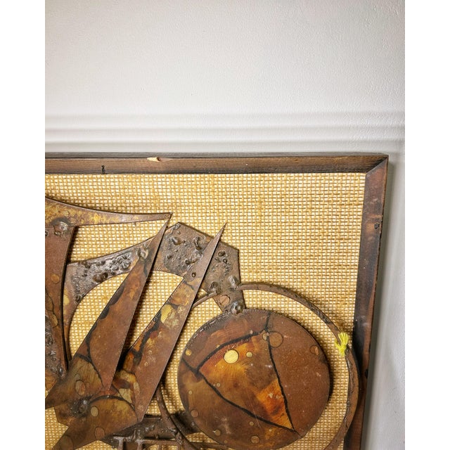 1960s Vintage Brutalist Wall Sculpture in Iron and Wood by Henrik Horst, 1960s For Sale - Image 5 of 6