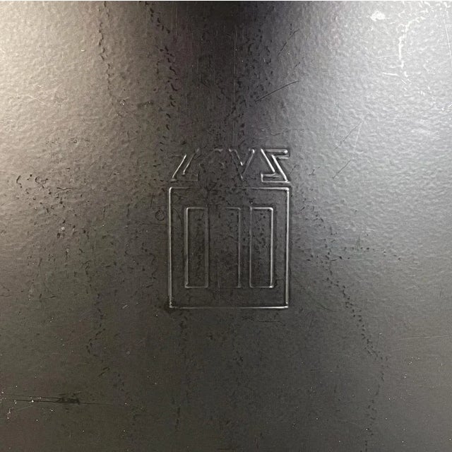 Italian Modern Savonarola Chair in Black Metal attributed to Maurizio Peregalli for Zeus, 1990s For Sale - Image 12 of 13