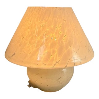 Italian Glass Mushroom Lamp, 1970s For Sale