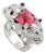 Panther Animal Statement Unisex Silver Ring With Chunky Zircon- Size 8 For Sale
