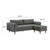 Wood Cave Ash Gray Velvet Cave 2-Piece Performance Sectional For Sale - Image 7 of 8