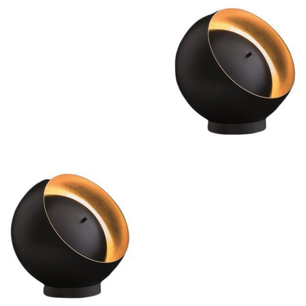 Eva Table Lamps in Black Metal by Francesca Borelli for Oluce, Set of 2 For Sale - Image 13 of 13