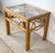 Tan Vintage Bent Rattan & Glass Side Table With Arch Apron Detail, Circa 1970s–1980s For Sale - Image 8 of 12