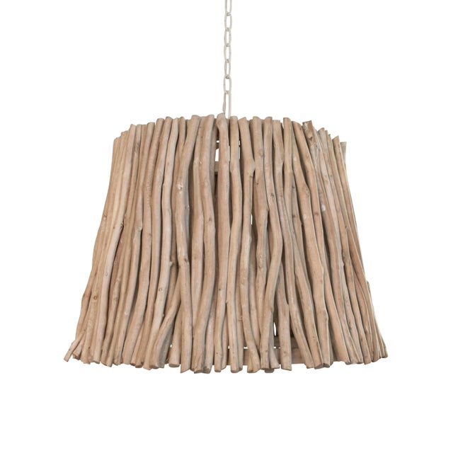 Add a unique touch to your space with our Tapered Drum Pendant. Handcrafted with whitewash eucalyptus wood, this pendant...