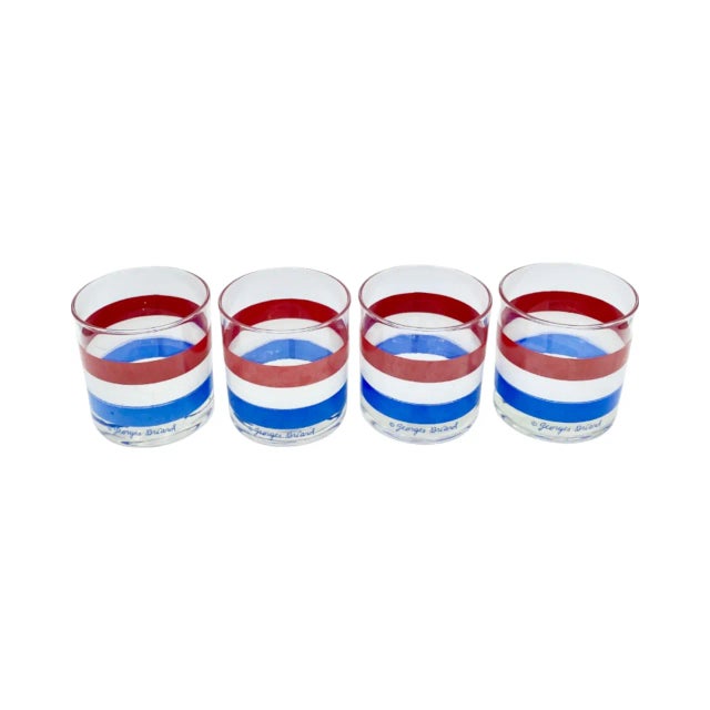Details: -Perfect for everyday use, entertaining at home, or a July 4th celebration! -Each glass reads: "Georges Briard"...