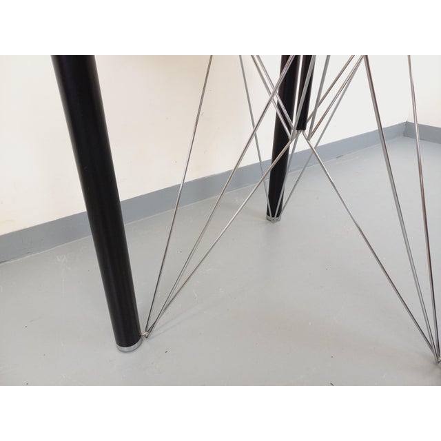 Vintage Round Dining Table in Smoked Glass with Black Metal and Chrome Metal, 1980s For Sale - Image 9 of 18