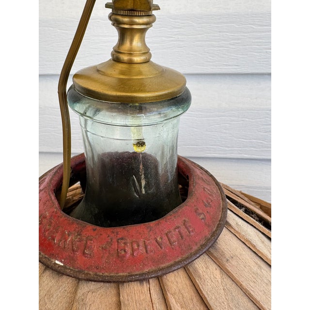 Sand Antique Crated French Demijohn Lamps - a Pair For Sale - Image 8 of 10
