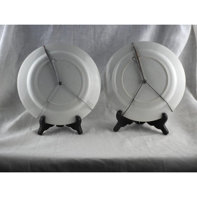 Ceramic Late 19th / Early 20th Century French Transferware Plate "The Waiting Room" and "Departure Time" and "Railway Travelling" - Set ofn 2 For Sale - Image 7 of 11