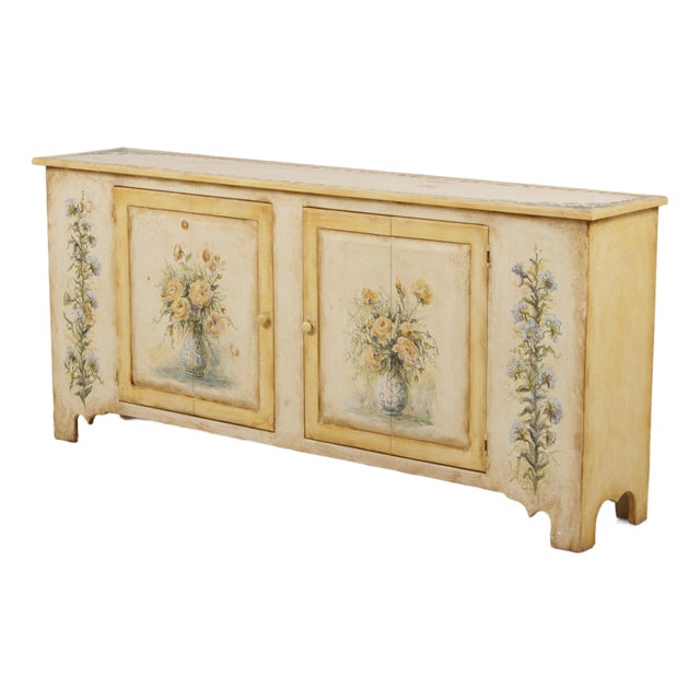 Habersham Crackle Paint 2 Door Cabinet For Sale