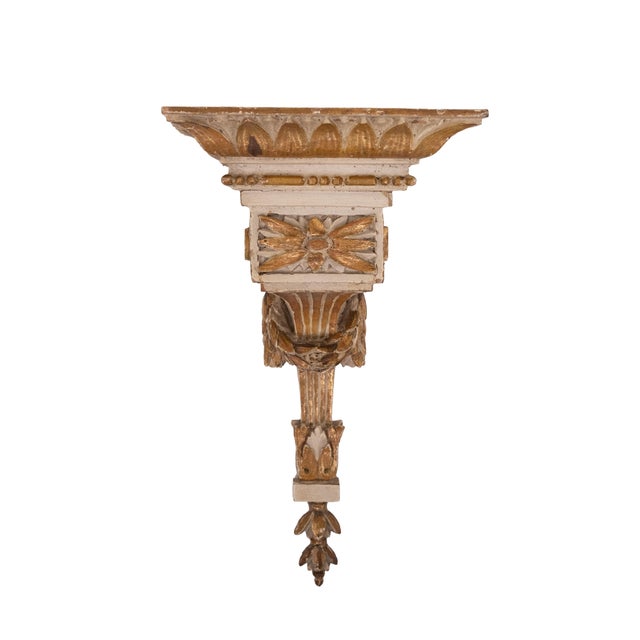 Louis XVI Greek Style Carved Giltwood Wall Consoles, 1850s, Set of 2 For Sale - Image 3 of 8