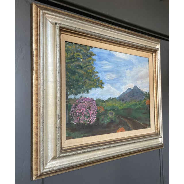 American 1950s Landscape Acrylic on Canvas For Sale - Image 3 of 18