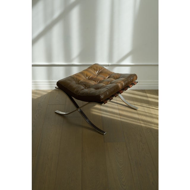 1960s Ludwig Mies Van Der Rohe/Gerald R. Griffith Barcelona Ottoman For Sale - Image 5 of 10